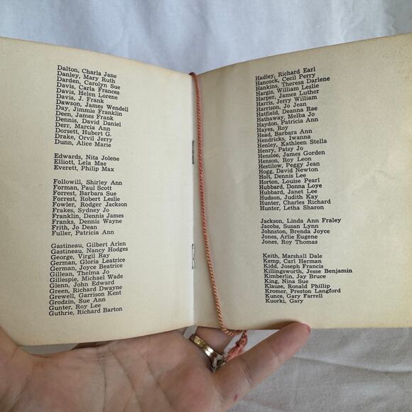 Borger TX Senior High School Commencement Program 1959 Booklet with Tassel - Picture 5 of 7